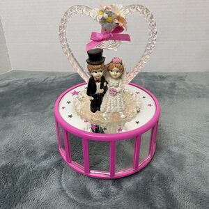 Musical Rotating Wedding Decoration Bride And Groom Lights Up Classic